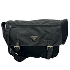 Prada Triangle Logo Shoulder Bag Nylon Black