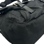 Prada Triangle Logo Shoulder Bag Nylon Black — view 7