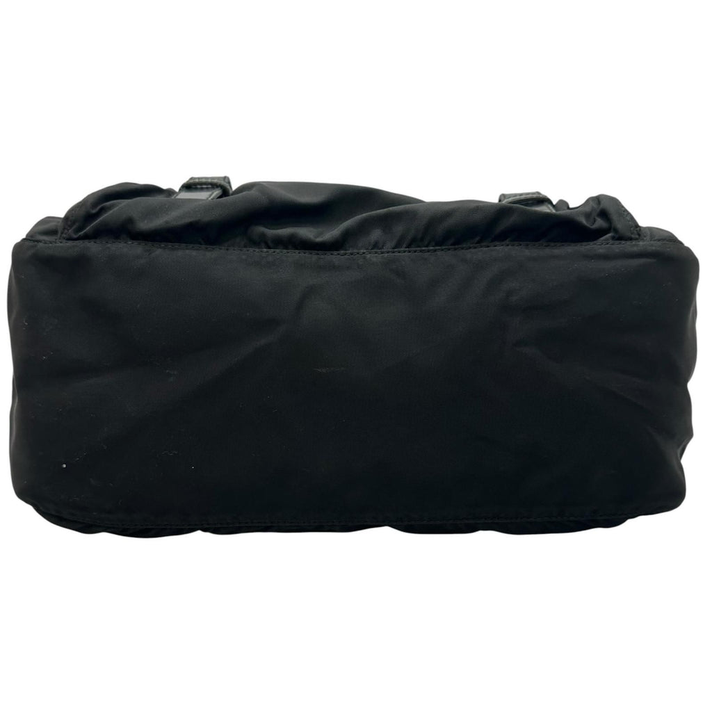 Prada Triangle Logo Shoulder Bag Nylon Black — view 4