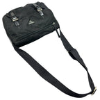 Prada Triangle Logo Shoulder Bag Nylon Black — view 5