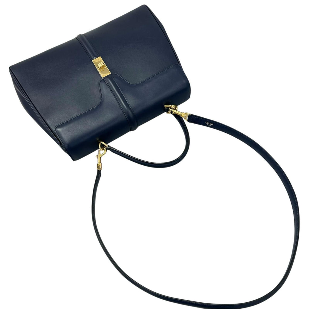 Celine Classic 16 Handbag Leather Blue 2-Way — view 5