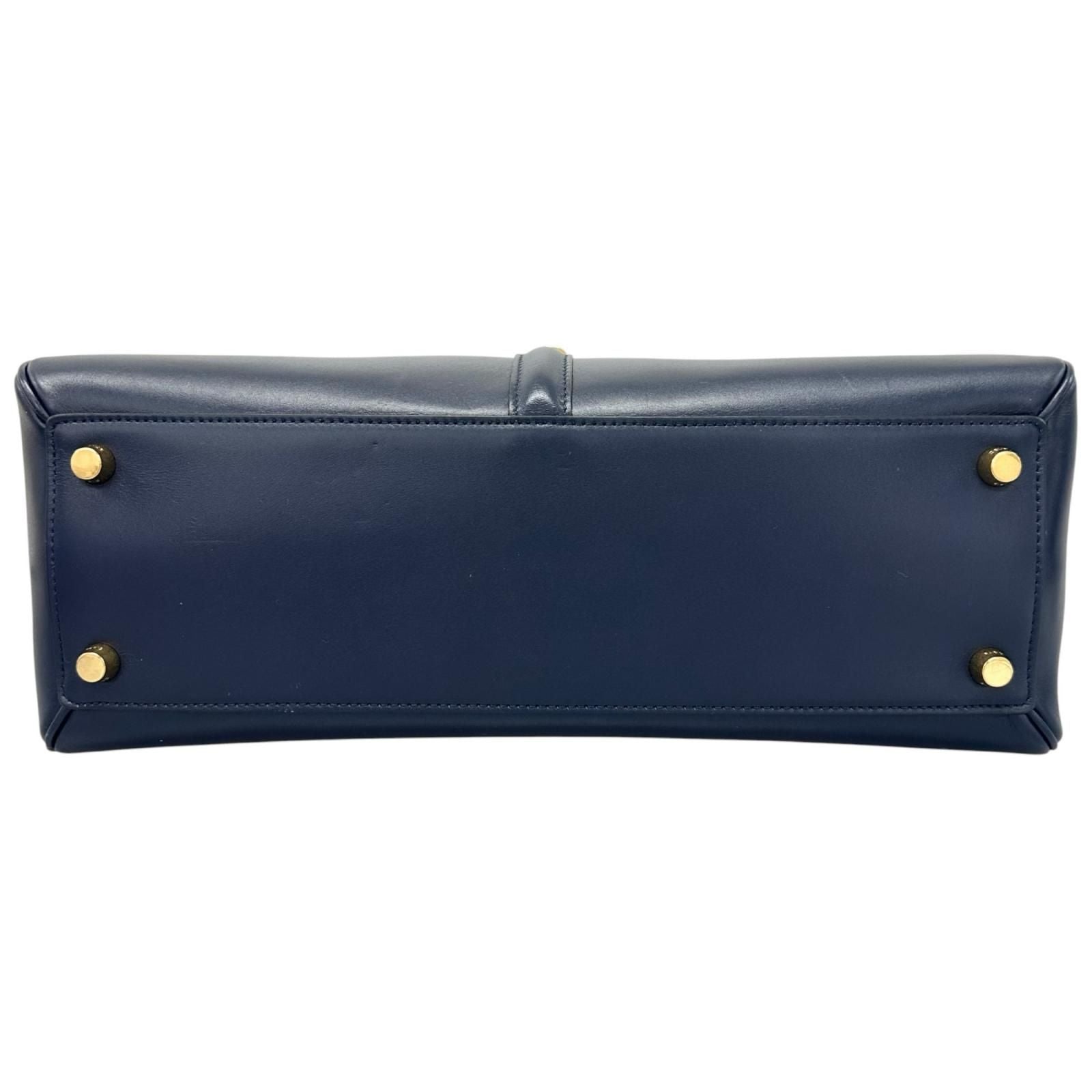 Celine Classic 16 Handbag Leather Blue 2-Way — view 4