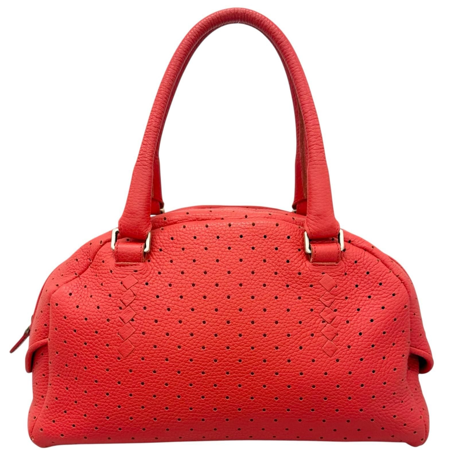 Bottega Veneta Handbag Perforated Leather Red Mini
