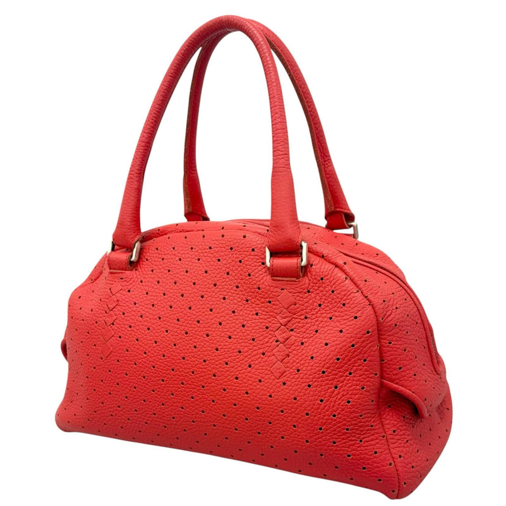 Bottega Veneta Handbag Perforated Leather Red Mini — view 2
