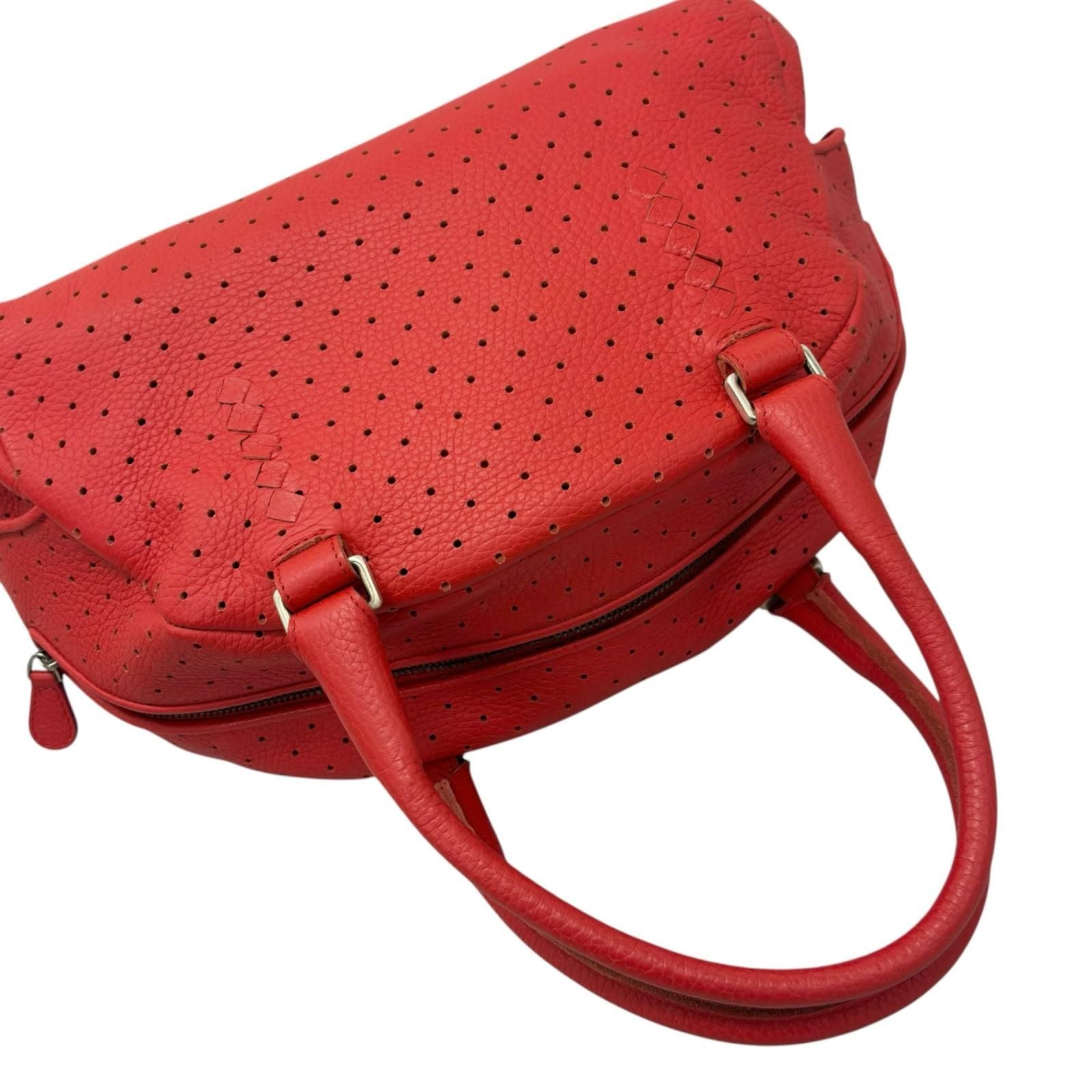 Bottega Veneta Handbag Perforated Leather Red Mini — view 5