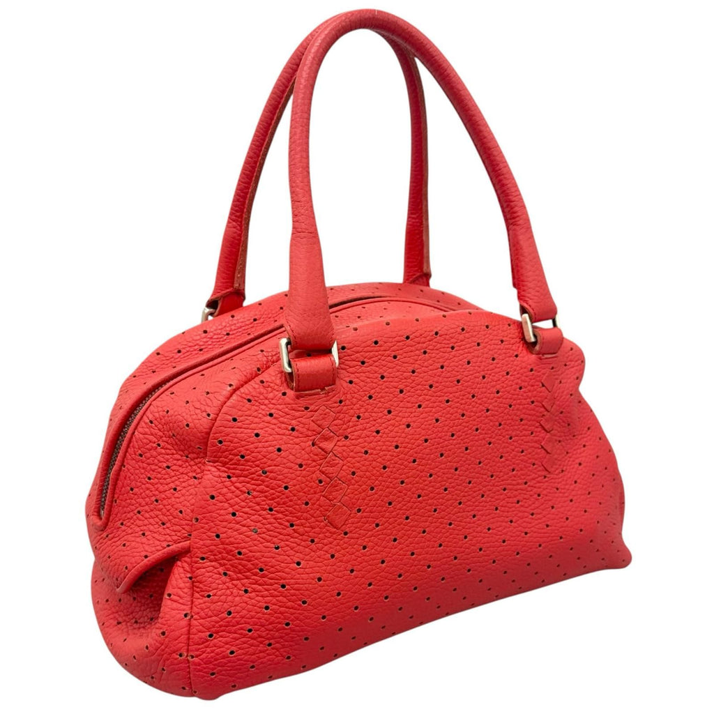 Bottega Veneta Handbag Perforated Leather Red Mini — view 3