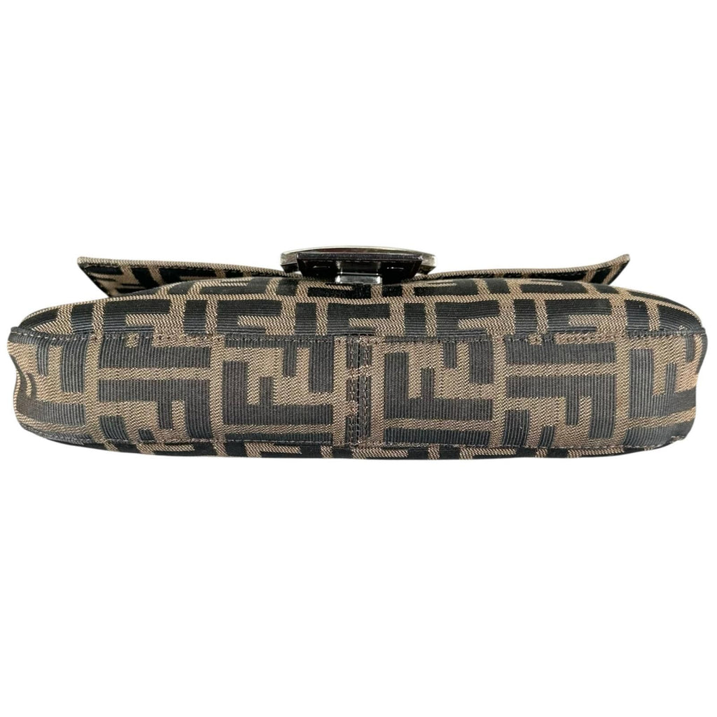 Fendi Zucca Mamma Baguette Handbag Leather Brown — view 4