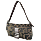 Fendi Zucca Mamma Baguette Handbag Leather Brown — view 2