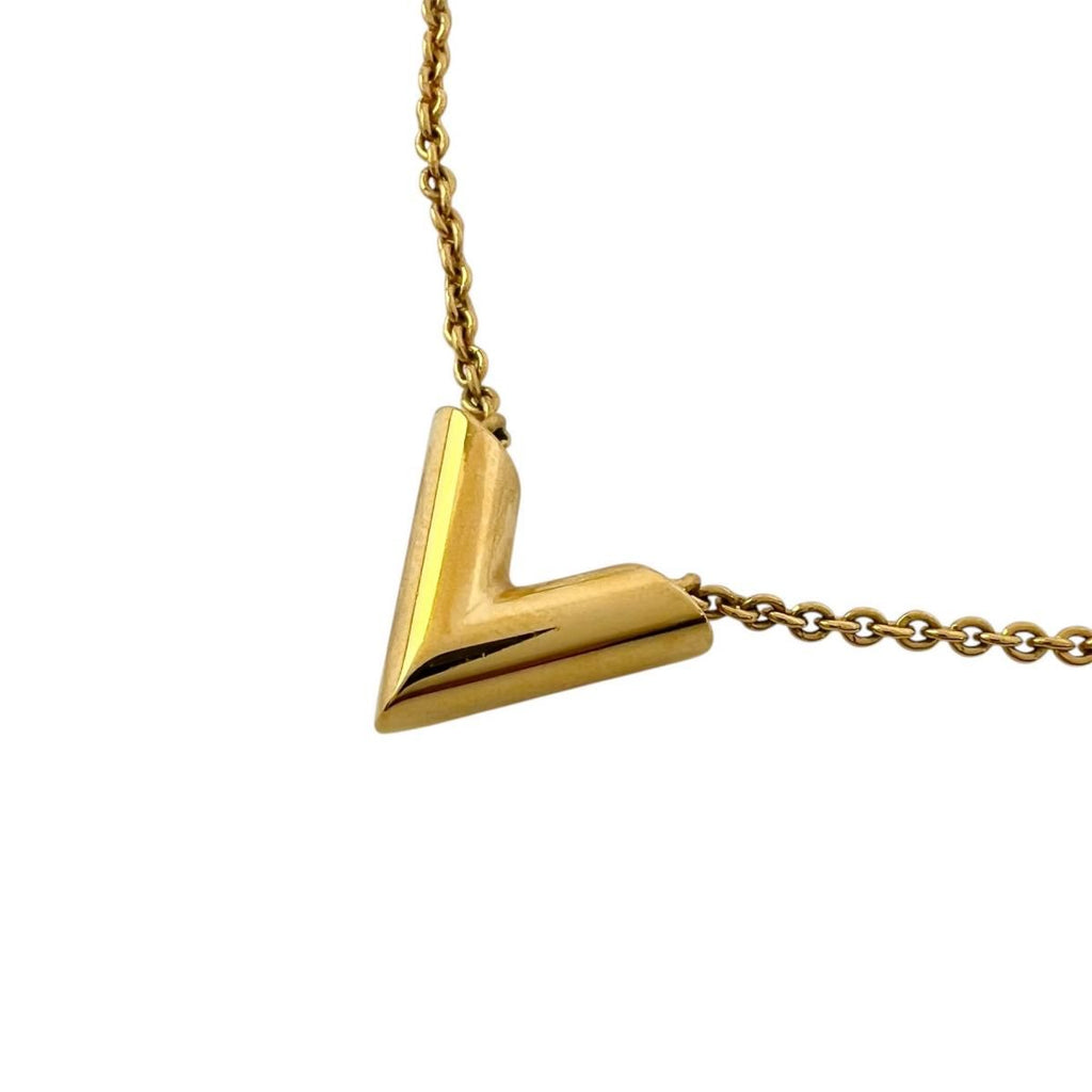 Louis Vuitton Collier Essential Lou Necklace Gold — view 5