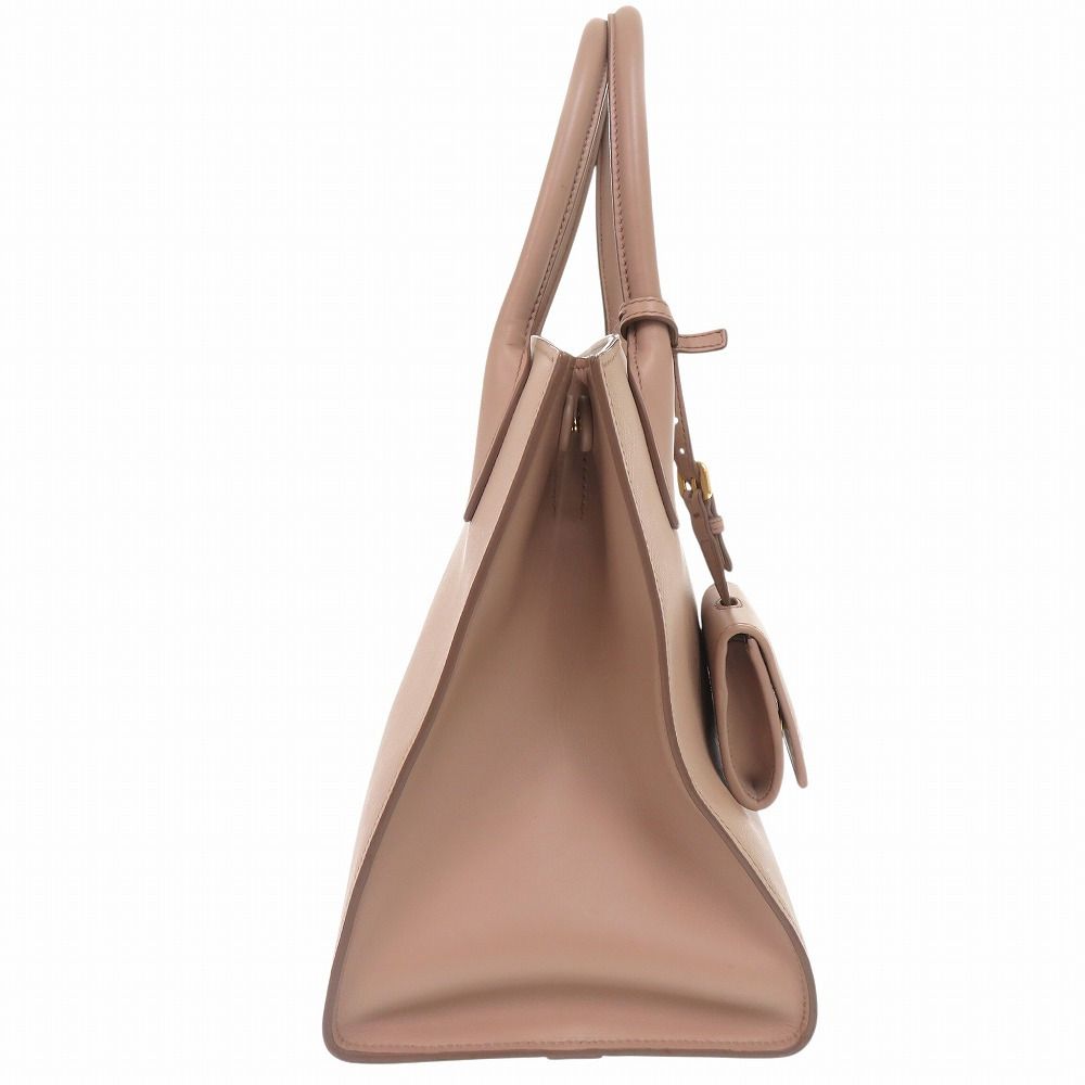 Prada Monochrome Saffiano Leather Pink Beige Handbag — view 5