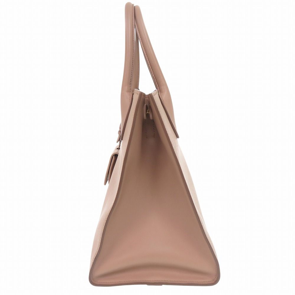 Prada Monochrome Saffiano Leather Pink Beige Handbag — view 6
