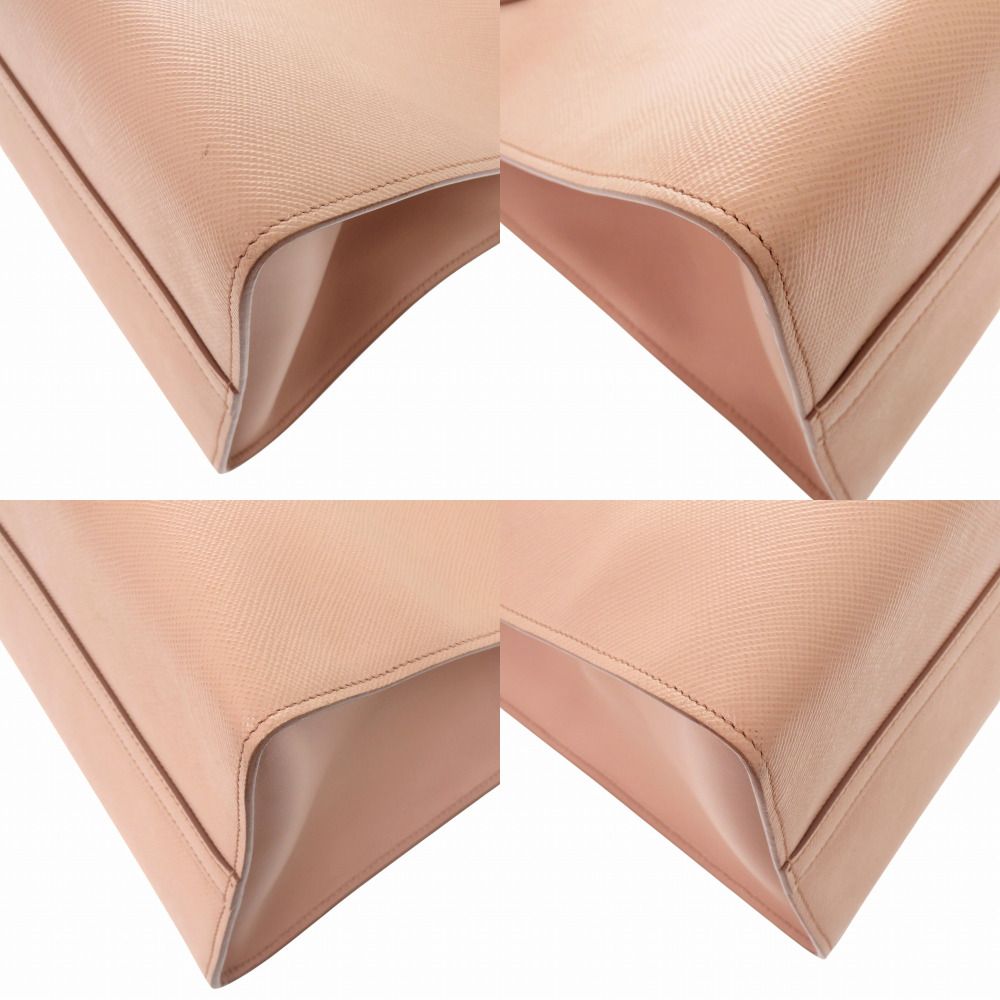 Prada Monochrome Saffiano Leather Pink Beige Handbag — view 4