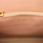 Prada Monochrome Saffiano Leather Pink Beige Handbag — view 9