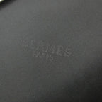 Hermes Beret Rayon Silk Cap Hat Lamb Leather Piping 58 Black — view 9
