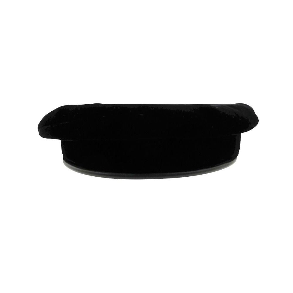 Hermes Beret Rayon Silk Cap Hat Lamb Leather Piping 58 Black — view 2