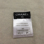 Chanel Scarf Cashmere Ribbon CC Logo Charm Shirt Motif 26 204 cm Black — view 6