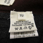 Hermes Knit Cap le Mer Era Cashmere Jacquard Border Beanie Hat Charcoal Legre — view 7