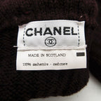 Chanel Gloves Cashmere CC Logo Knit Long Dark Brown — view 6