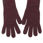 Chanel Gloves Cashmere CC Logo Knit Long Dark Brown — view 3