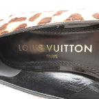 Louis Vuitton Ballet Shoes Shake Line Ballerina Calf Hair Leopard Print Lvlogo — view 6