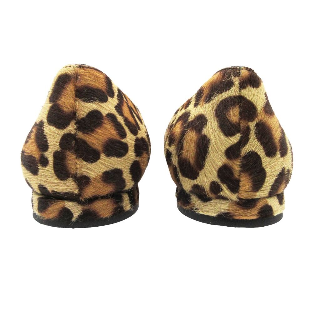 Louis Vuitton Ballet Shoes Shake Line Ballerina Calf Hair Leopard Print Lvlogo — view 2