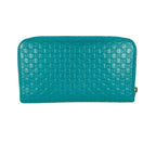 Gucci Microshima Zip Around Wallet GG Pattern Blue — view 2