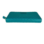 Gucci Microshima Zip Around Wallet GG Pattern Blue — view 4