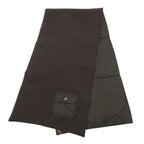 Prada Sports Scarf Nylon Wool Contrast Pocket Rubber Logo Brown — view 2