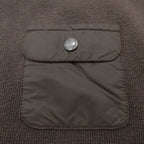 Prada Sports Scarf Nylon Wool Contrast Pocket Rubber Logo Brown — view 4