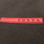 Prada Sports Scarf Nylon Wool Contrast Pocket Rubber Logo Brown — view 5