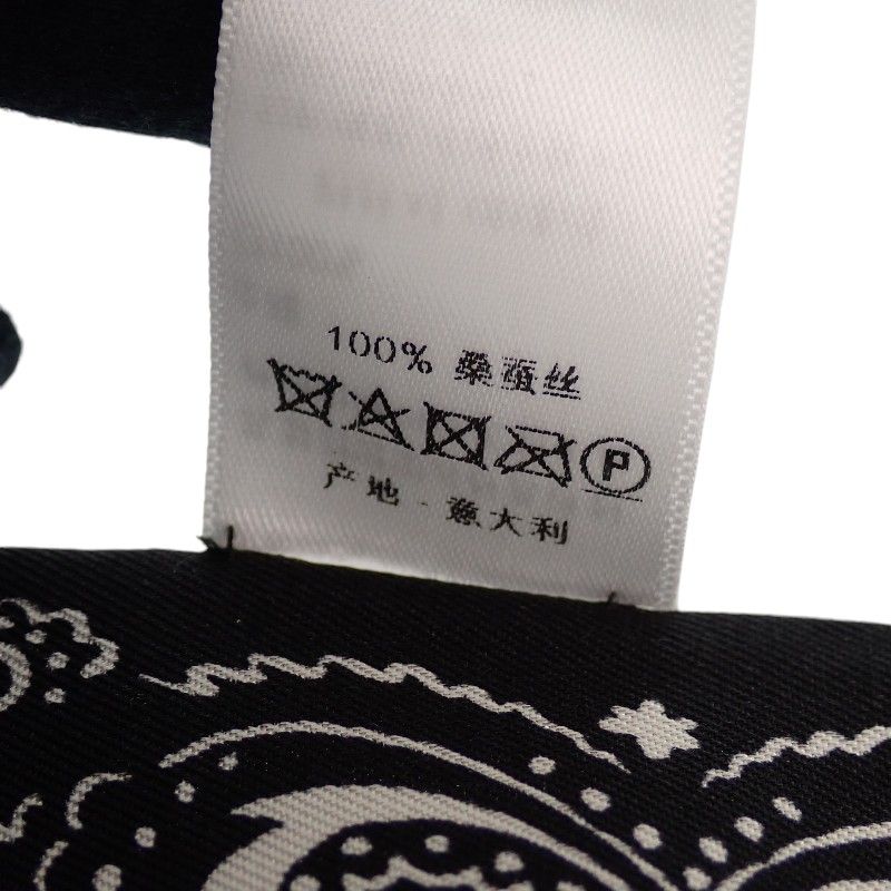 Dior Mitzska Fam le Collection Paisley Heart Silk Black Scarf — view 9