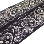Dior Mitzska Fam le Collection Paisley Heart Silk Black Scarf — view 5