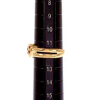 Saint Laurent Yves Heart Ring 18k Yellow Gold Ruby
