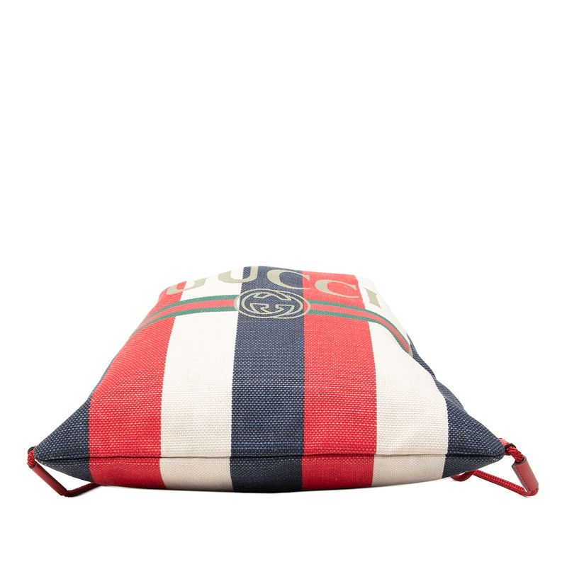 Gucci Lost Ring Backpack Red White Blue Canvas — view 4