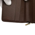 Louis Vuitton Damier Compact Zip Bifold Wallet Ebene Brown Leather — view 6