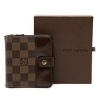 Louis Vuitton Damier Compact Zip Bifold Wallet Ebene Brown Leather — view 8