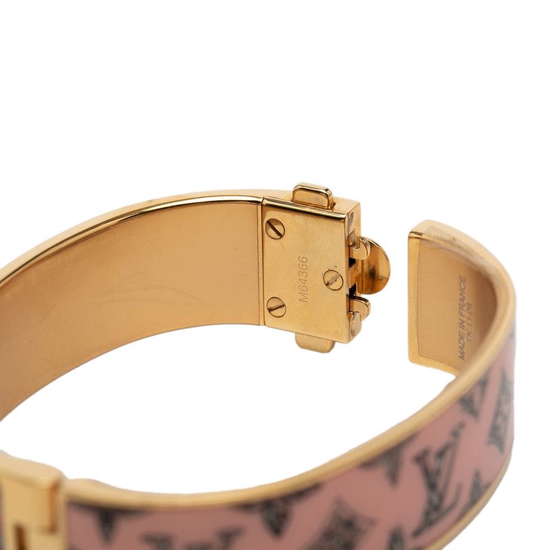 Louis Vuitton Bracelet Bangle LV Confidential PM S Gold Multicolor Plated — view 4