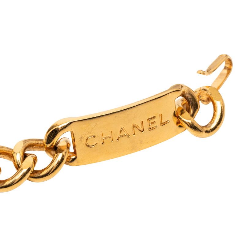 Chanel CC Logo 31 Rue Cambon Vintage Coin Plate Chain Belt Gold Plated — view 3