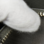 Prada Logo Zip Around Wallet Gray Saffiano Leather — view 7