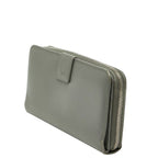 Prada Logo Zip Around Wallet Gray Saffiano Leather — view 2
