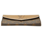 Louis Vuitton Monogram Giant Reverse Portefeuille Sarah Wallet Brown Leather — view 3