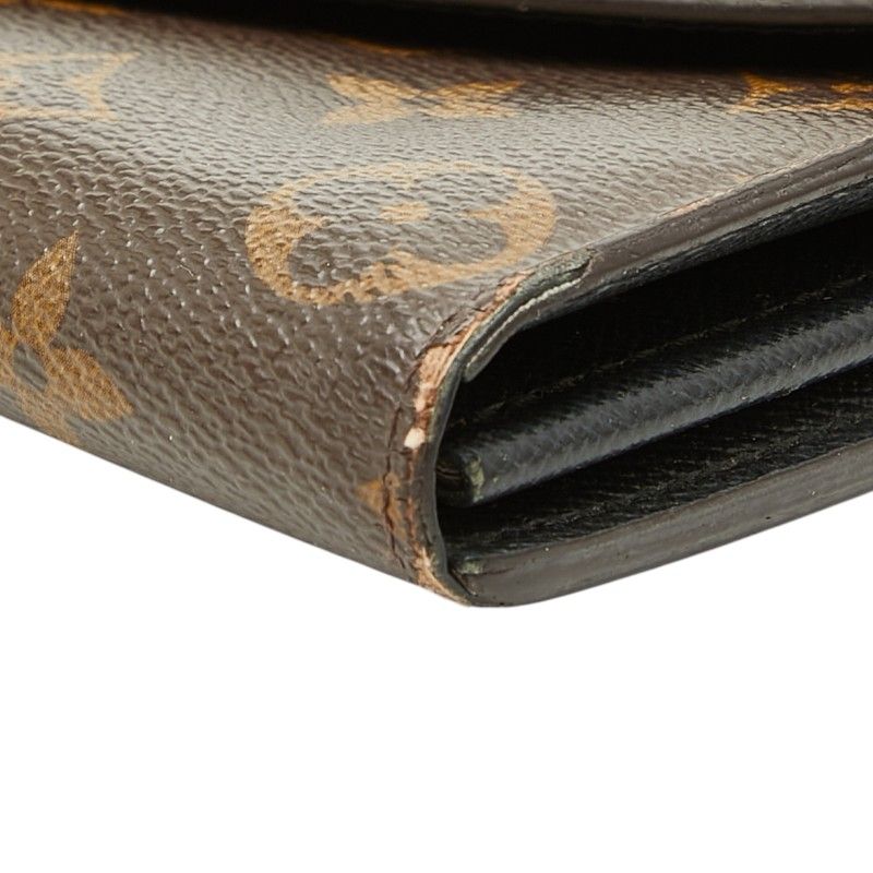 Louis Vuitton Monogram Giant Reverse Portefeuille Sarah Wallet Brown Leather — view 4