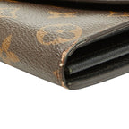 Louis Vuitton Monogram Giant Reverse Portefeuille Sarah Wallet Brown Leather — view 4