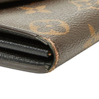 Louis Vuitton Monogram Giant Reverse Portefeuille Sarah Wallet Brown Leather — view 5