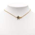 Chanel Star Necklace Gold Black Plated Enamel — view 5