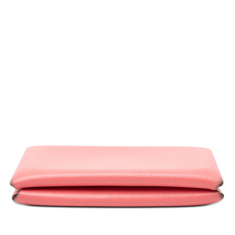 Hermes Calvi Card Case Rose Azalea Pink Evercolor — view 3