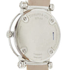 Tiffany & Co Atlas Dome Watch Silver White Stainless Steel Leather — view 4