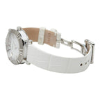 Tiffany & Co Atlas Dome Watch Silver White Stainless Steel Leather — view 5