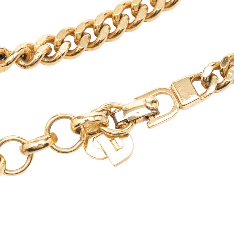 Dior CD Logo Chain Necklace Gold Plated — view 4