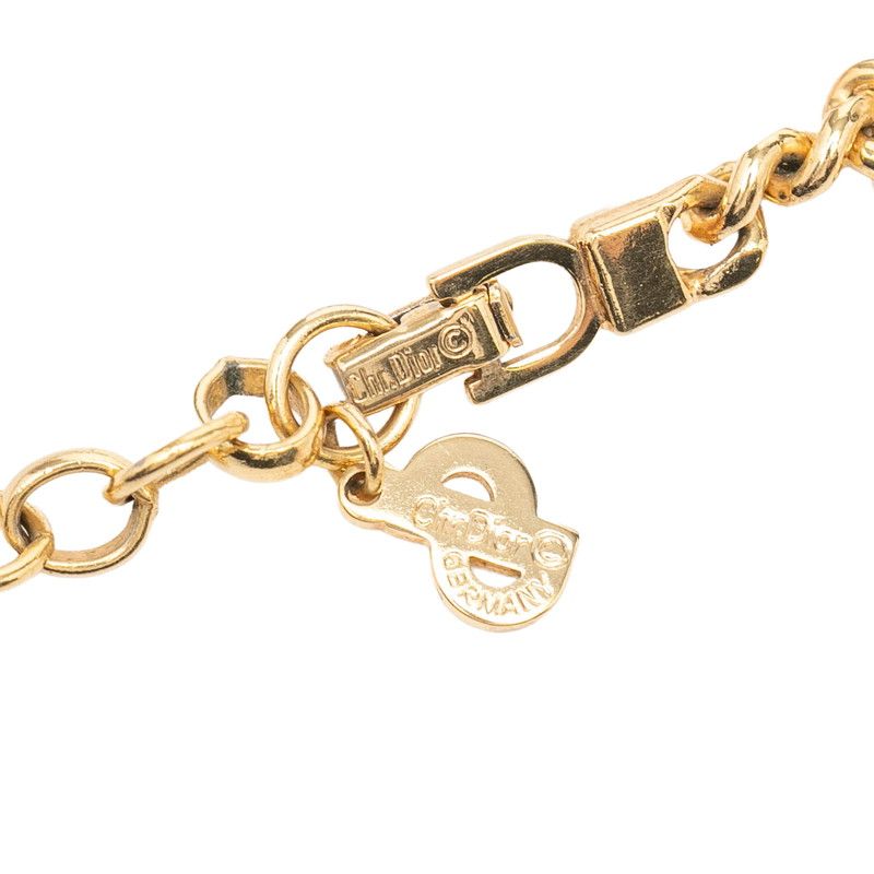 Dior CD Logo Chain Necklace Gold Plated — view 5